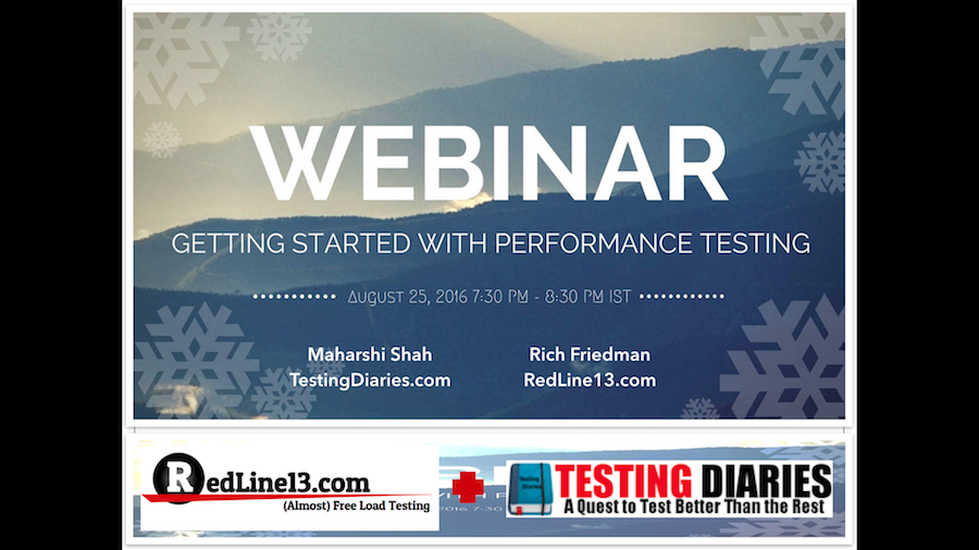 RedLine13 + Testing Diaries Webinar