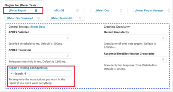 JMeter Dashboard Reporting Filter
