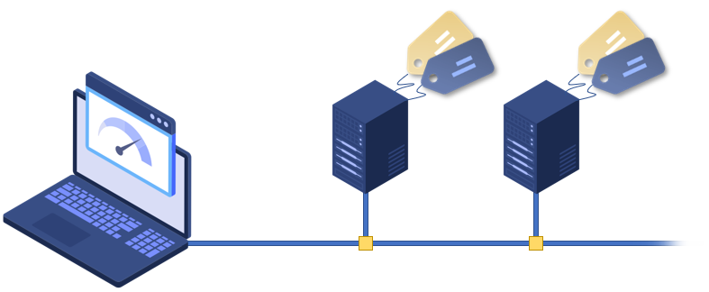 Visibility of test ID and server ID properties.